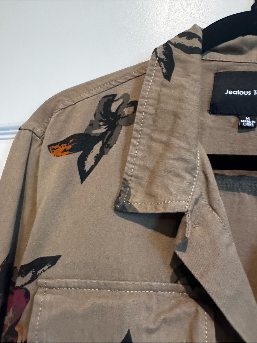 Jealous Tomato Floral Utility Jacket Raw Hem Medium - Picture 7 of 8